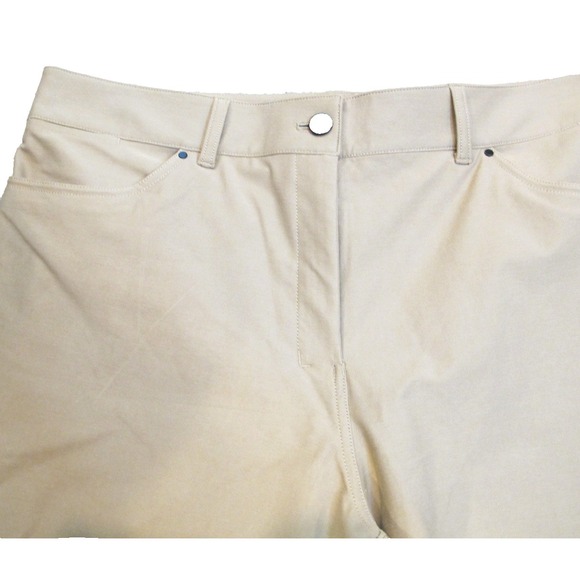 Lululemon City Sleek Utilitech 5 Pocket High-Rise Wide-Leg Pants Beige - Picture 2 of 7